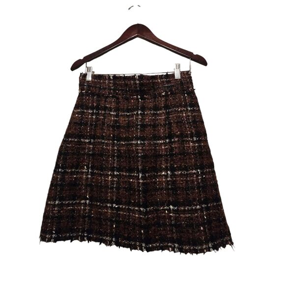 Dolce & Gabbana Tweed Skirt Womens 44 Sz 8 Wool Mohair Preppy Academia Luxury - Picture 1 of 16